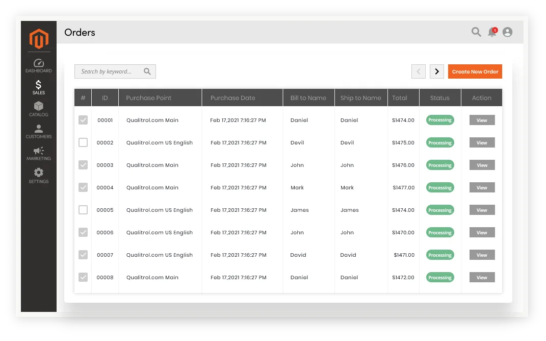 Magento 2 admin order grid showing migrated legacy orders Magento 2 admin order grid showing migrated legacy orders