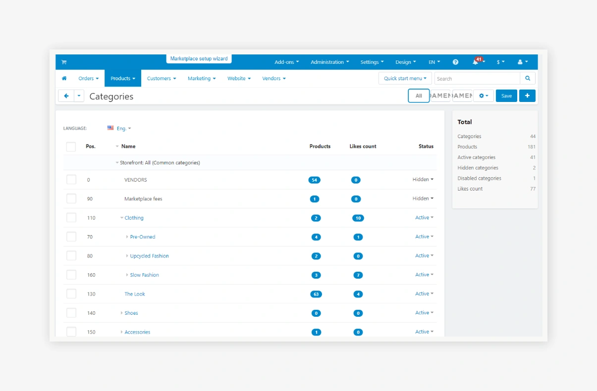 Product Categorization and Vendor Management