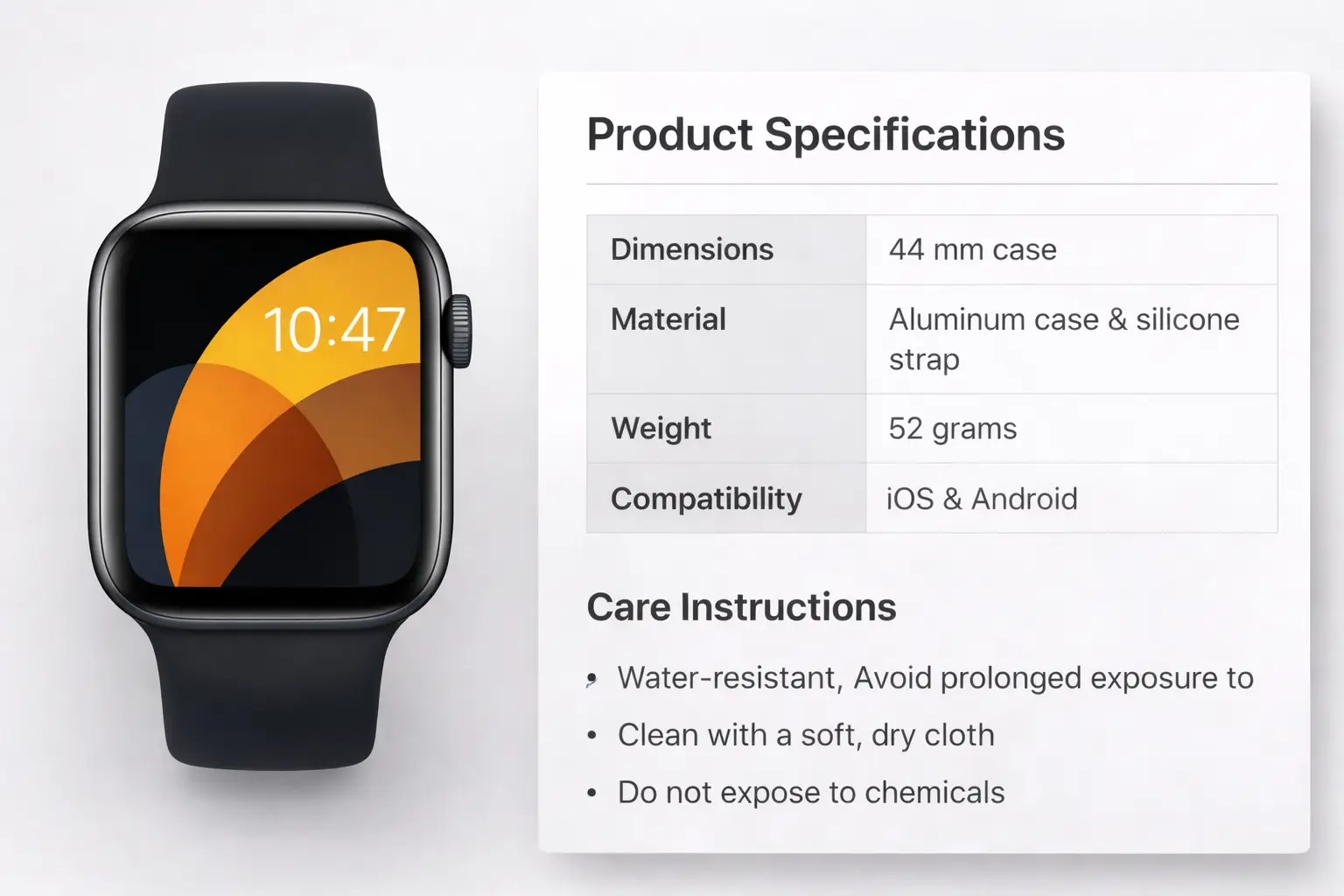 Add Structured Product Specifications for Quick Scanning Add Structured Product Specifications for Quick Scanning