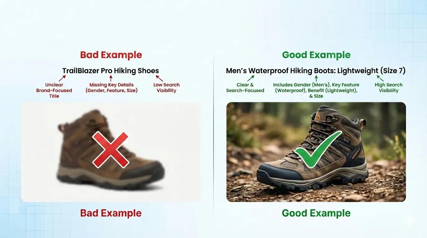 Craft Clear and Search-Focused Product Titles Craft Clear and Search-Focused Product Titles