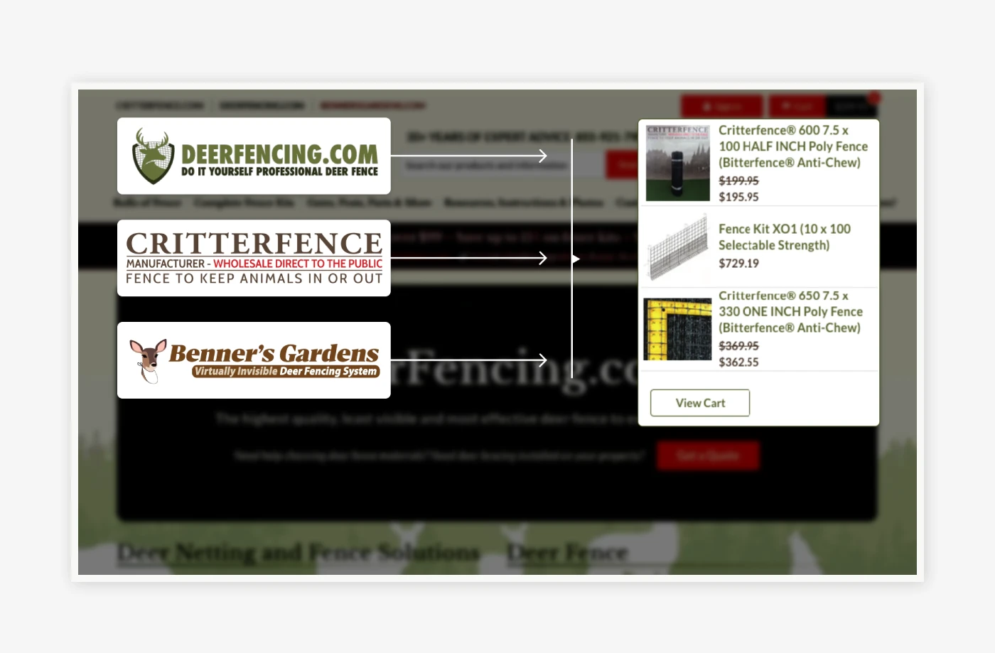Cross-Domain Shared Cart Experience