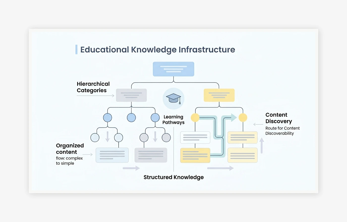 Guided Knowledge Infrastructure for High-Volume Educational Content