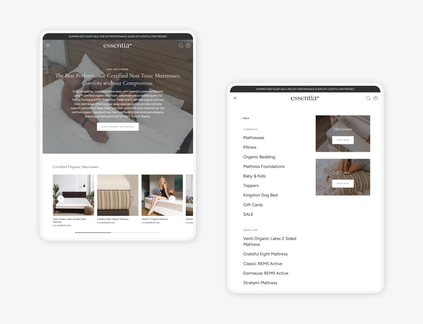 Mobile-First Tabs & Zig-Zag Layout