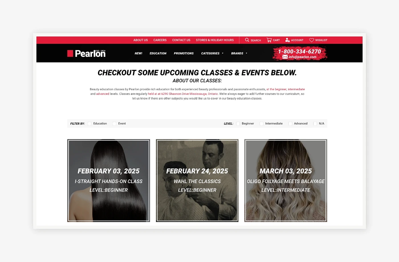 Optimized Education and Event Pages For Better Engagement