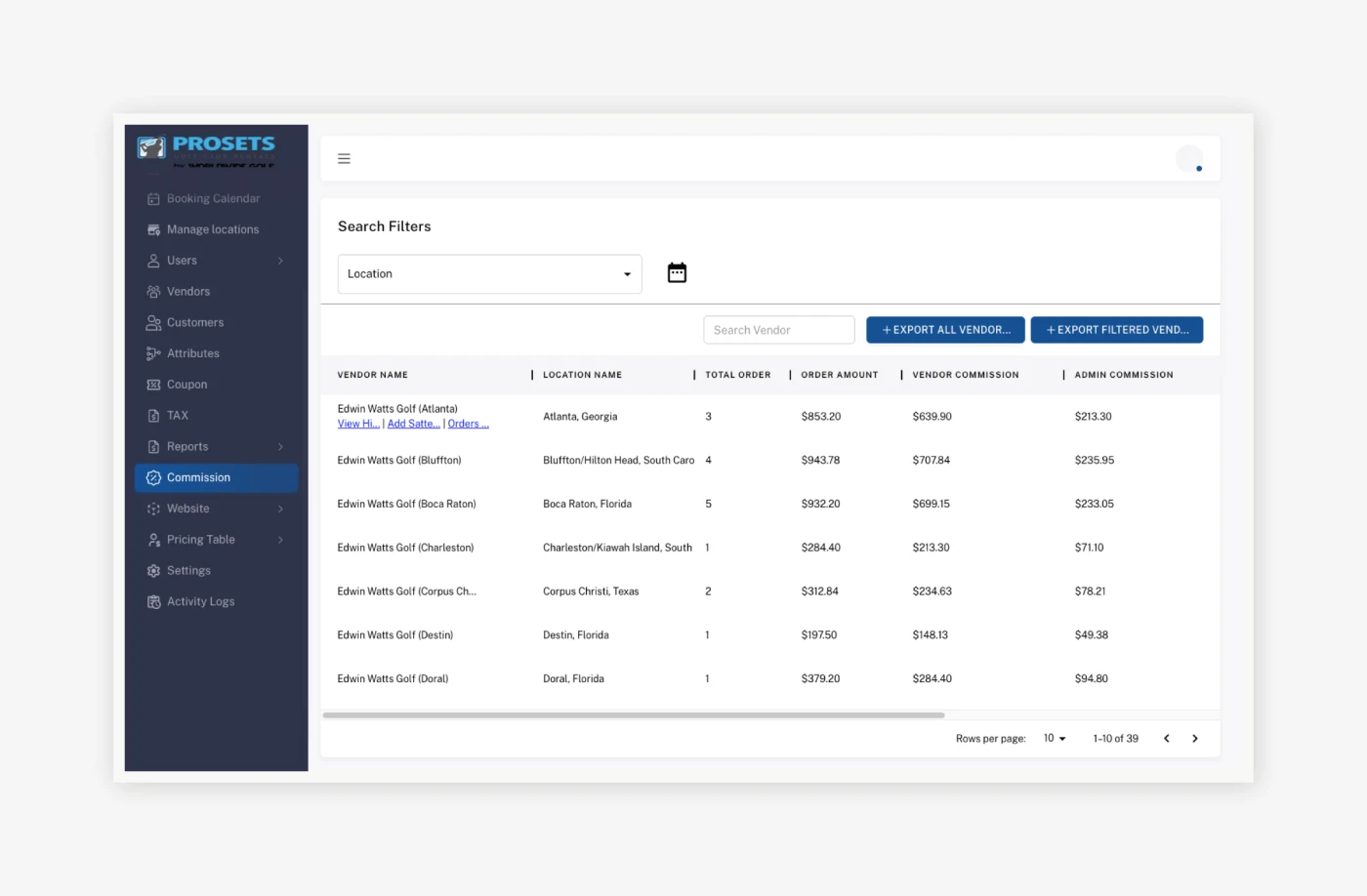 Unified Vendor Operations and Automated Commission Framework