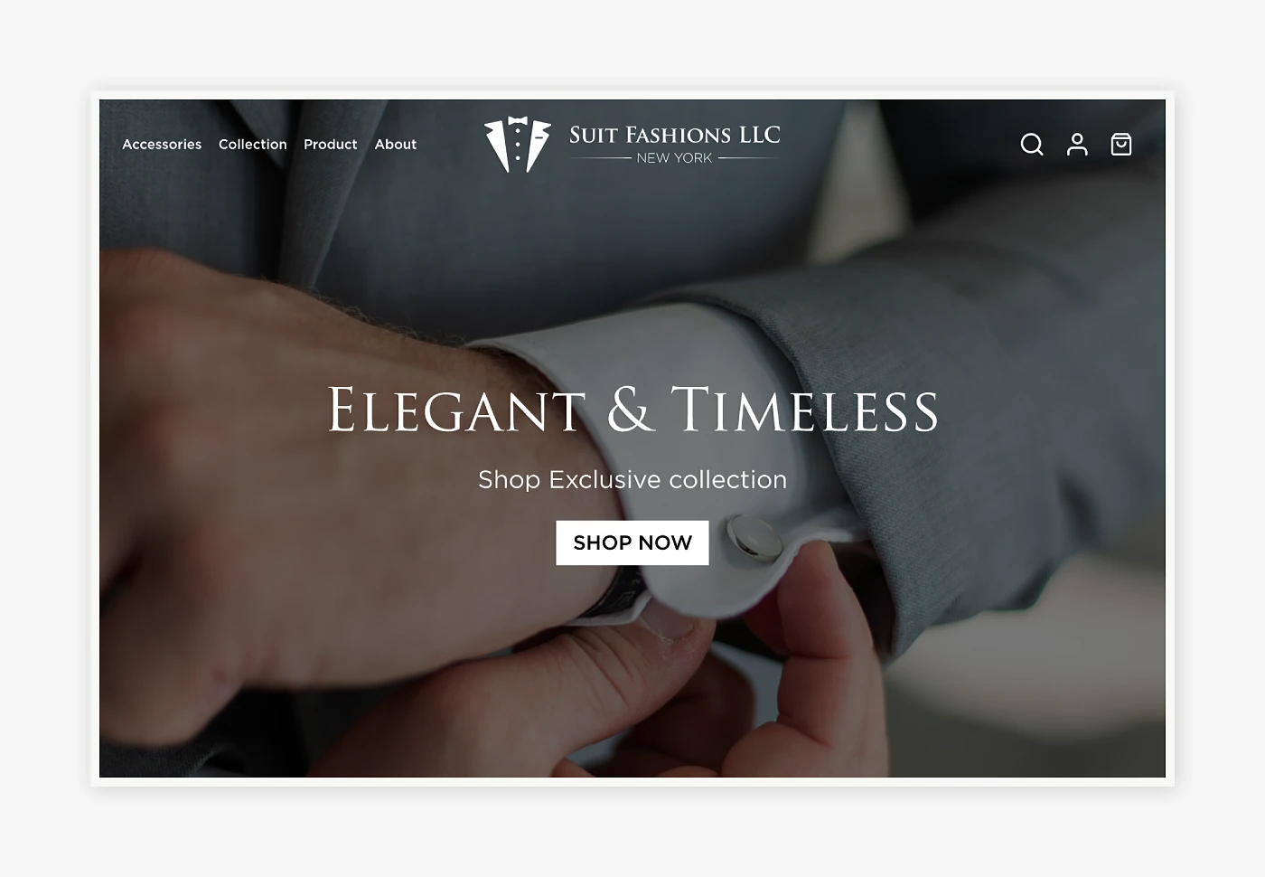 Suit Fashions LLC Shopify storefront preview