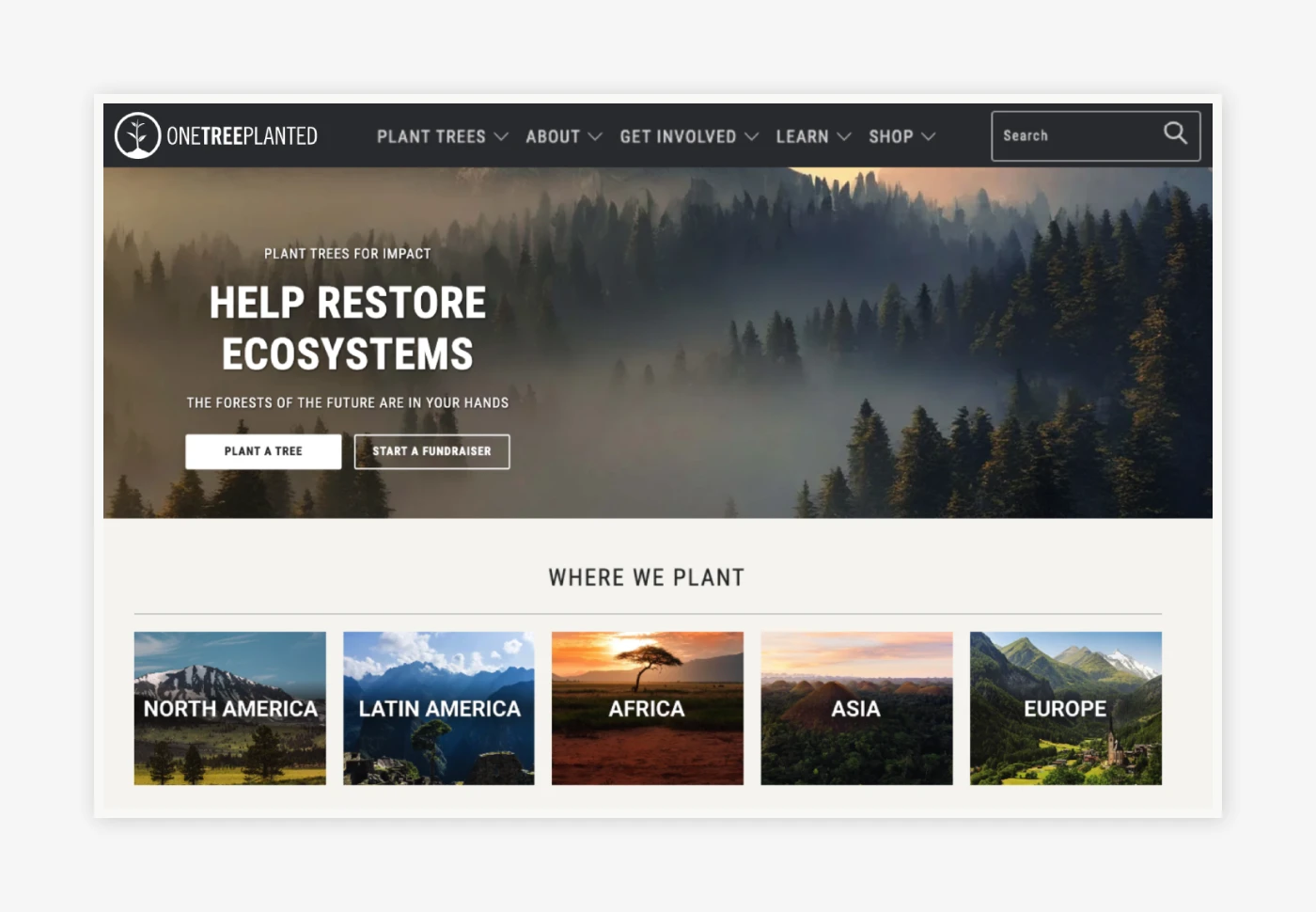 One Tree Planted - Shopify Storefront