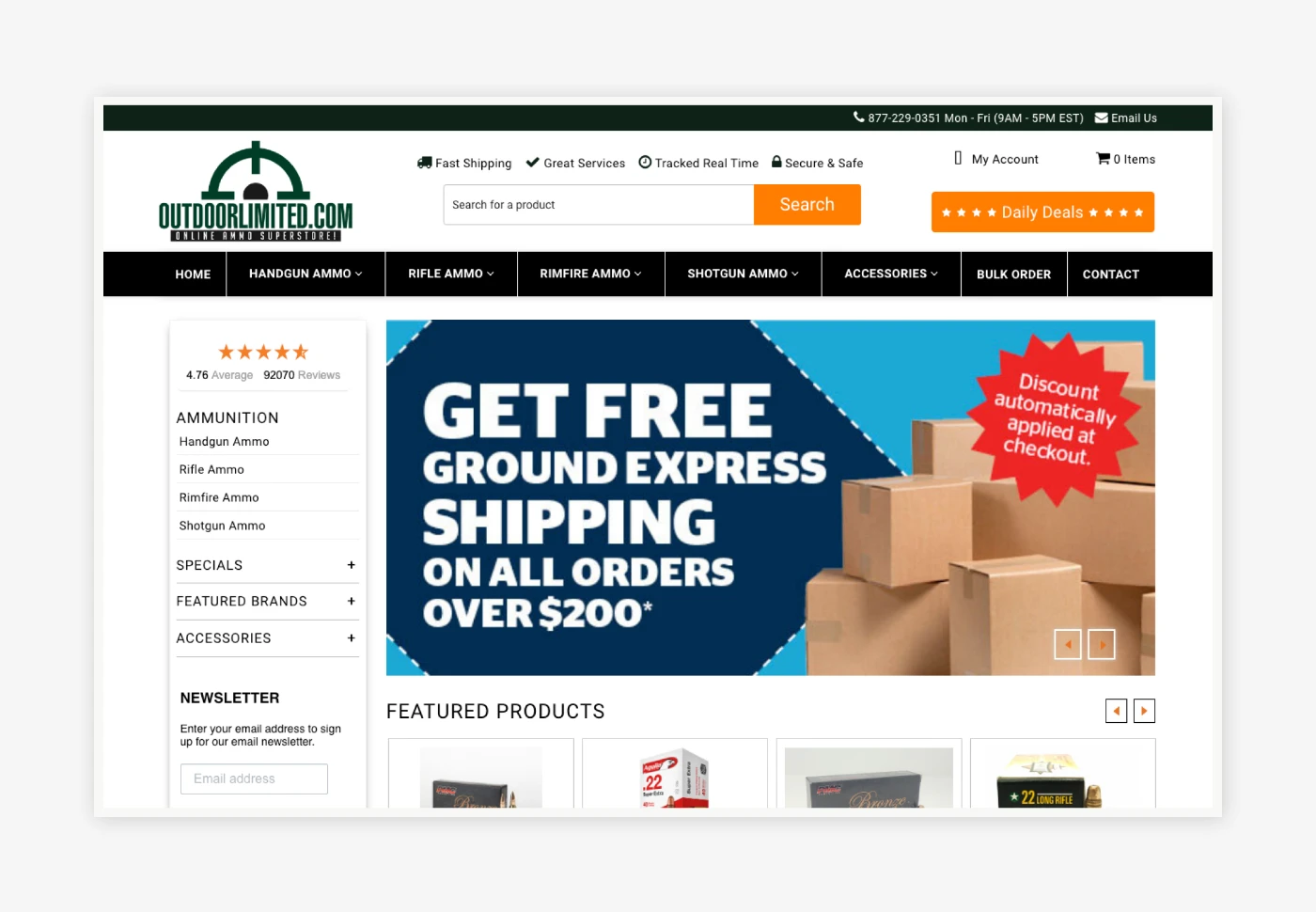 Outdoor Limited - BigCommerce storefront overview