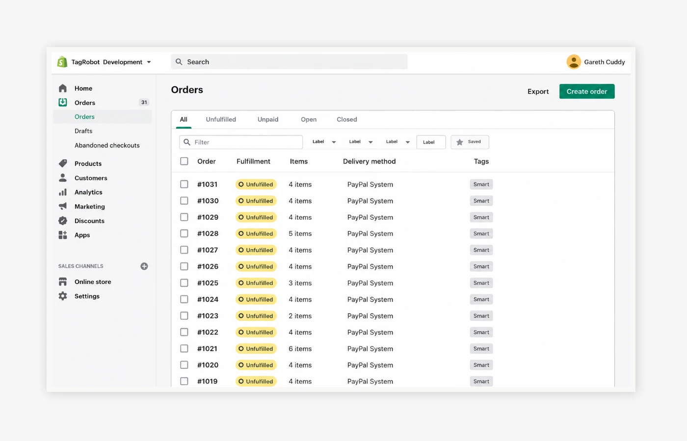 Seamless Order Segmentation with Dynamic Order Tags
